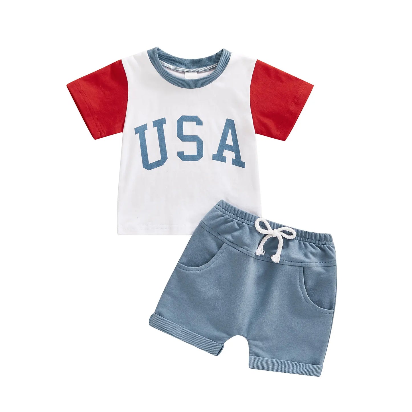 Short Sleeve USA Printed Shirt