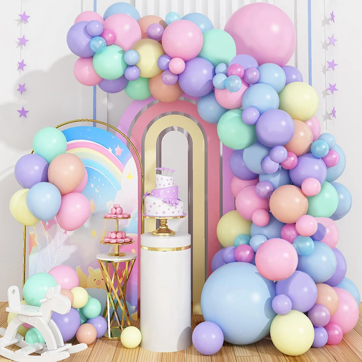 Colorful Macaron Balloons Garland Arch Kit Wedding Birthday Party Decor Kids Birthday Wedding Supplies Latex Ballon Baby Shower