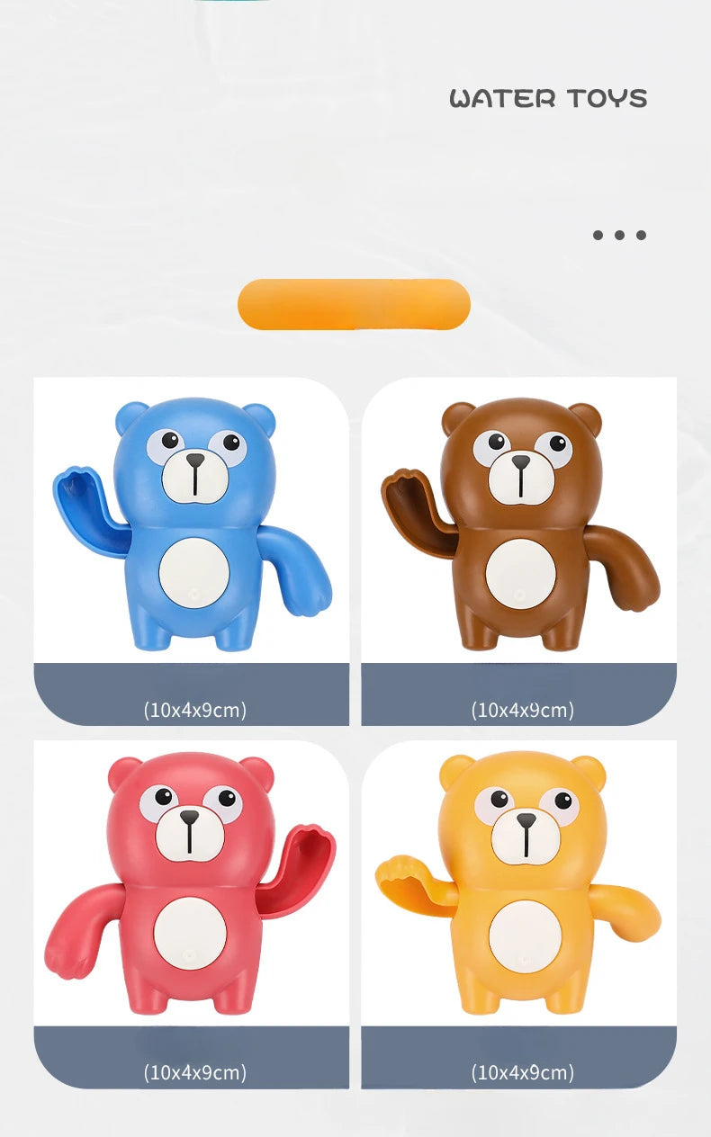 Baby Bathroom Wind-up Clockwork Cartoon Duck Shark Puffer Fish Animal Swimming Water Play Bath Toys Bathroom Baby Shark