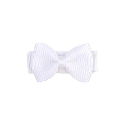 1.2 Inches Solid Colors Mini Hair Bows With Clip For Kids Girls Hairgrips Ribbon Covered Safety Bows Headwear Hair Accessories