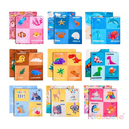 Baby Tissue Box Toy with Sensory Crinkle Paper | Montessori Soft Early Learning Toy for Infant Toddler | Pulling Game 6-18 Month