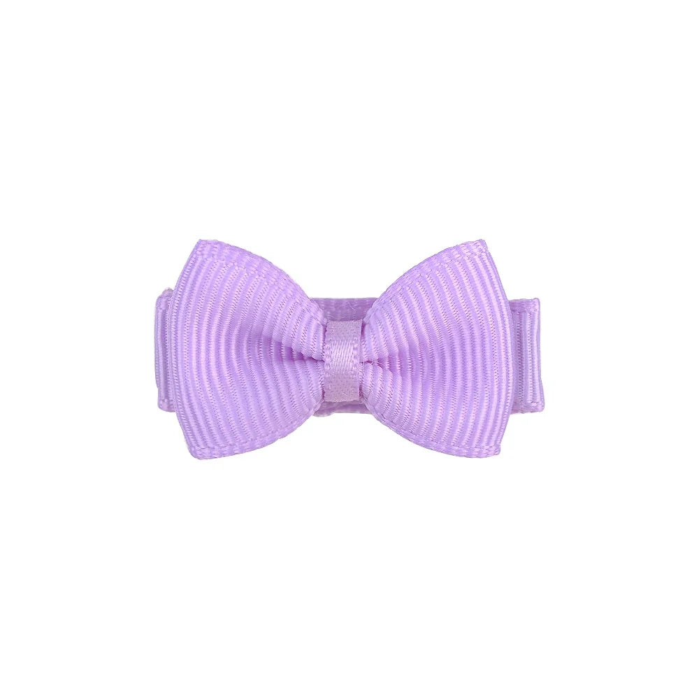 1.2 Inches Solid Colors Mini Hair Bows With Clip For Kids Girls Hairgrips Ribbon Covered Safety Bows Headwear Hair Accessories