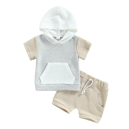Toddler Summer Waffle Knit Outfit Set