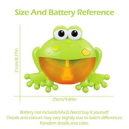 1pcs Kids Green Frog/Red Crab Spit Bubble Machine Baby Bath Toys Kids Bathtub Water Play with Music,Surprise Gift for Boys Girls