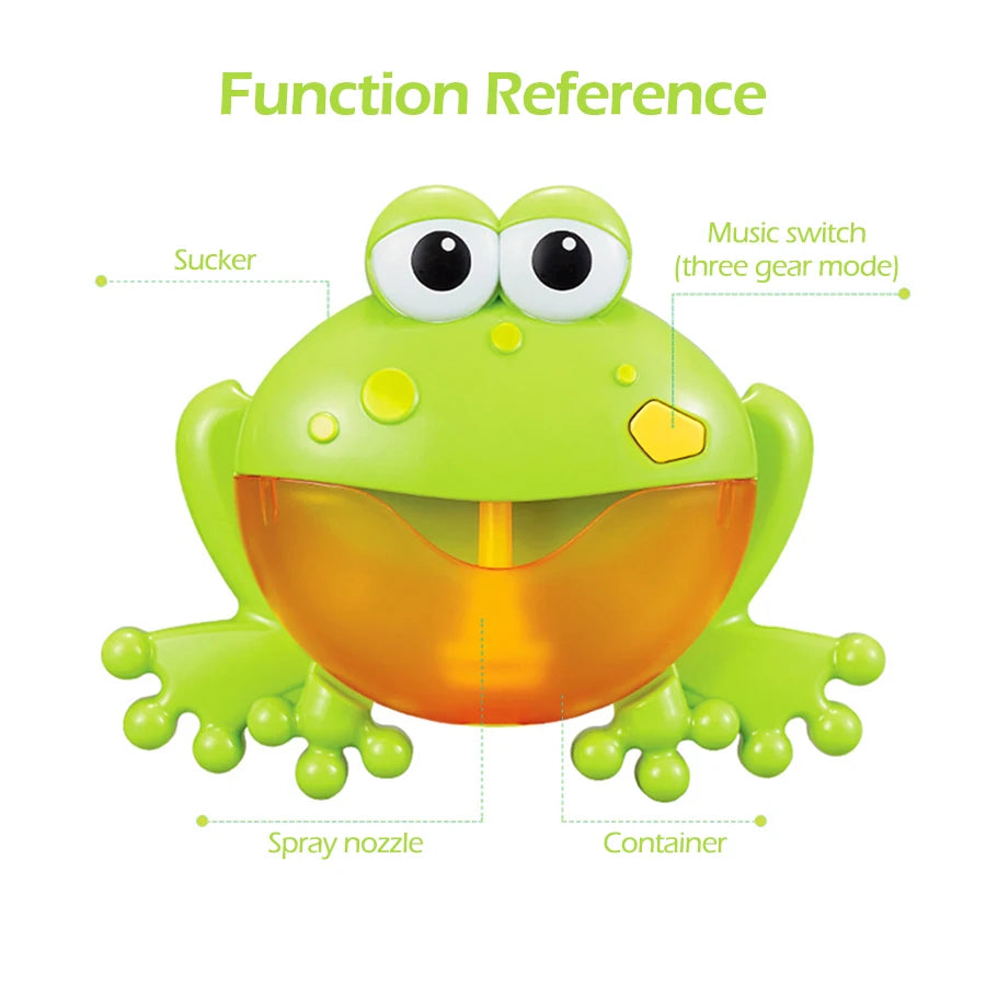 1pcs Kids Green Frog/Red Crab Spit Bubble Machine Baby Bath Toys Kids Bathtub Water Play with Music,Surprise Gift for Boys Girls