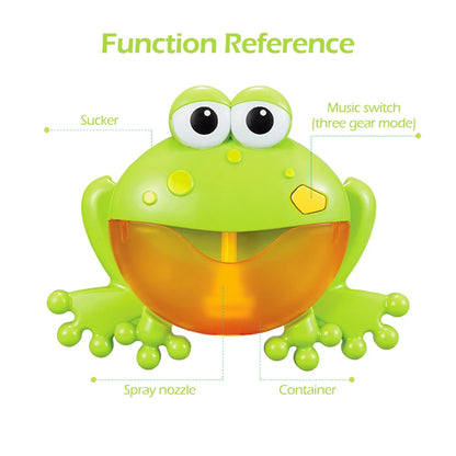 1pcs Kids Green Frog/Red Crab Spit Bubble Machine Baby Bath Toys Kids Bathtub Water Play with Music,Surprise Gift for Boys Girls