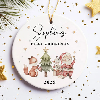 Custom Baby's First Christmas Baubles Custom Keepsake Christmas Ornament New Baby Gifts Xmas Holiday Gifts for Newborn