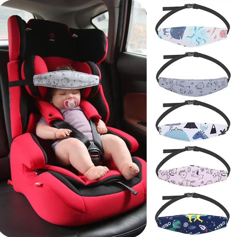 Toddler Sleep Positioner Baby Carseat Head Support Adjustable Infant Stroller Neck Relief Strap Pillow Fastening Belt Headrest