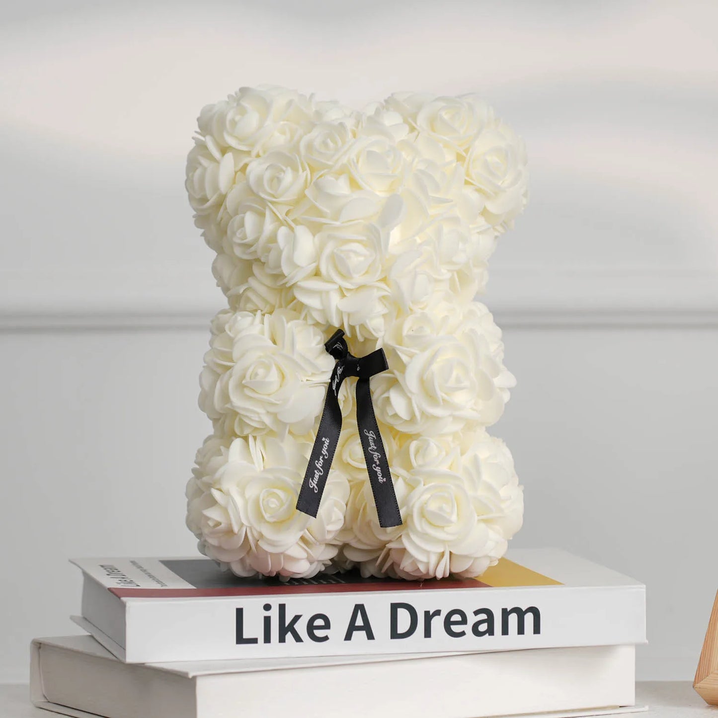 1PC Artificial Flower Eternal Rose Teddy Bear Mother's Day Birthday Valentine's Day Anniversary Gift Home Decoration