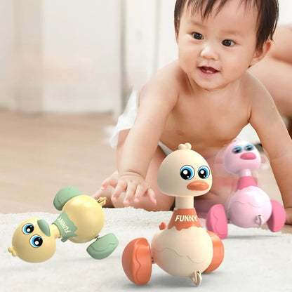 Baby Toy Cartoon Swing Duck Toy Press Vehicles Glide Animal Inertia Pull Back Cars Early Educational crawling Toy Toddlers Gifts