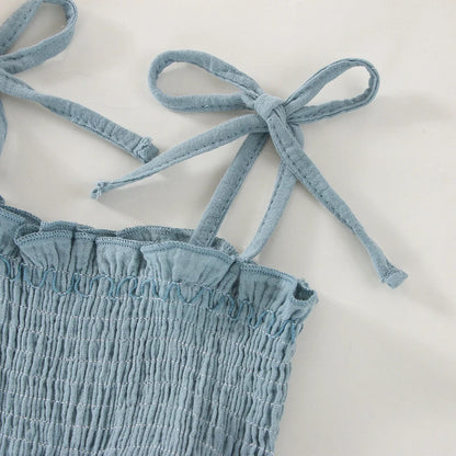 Baby Sleeveless Ruffle Romper Set