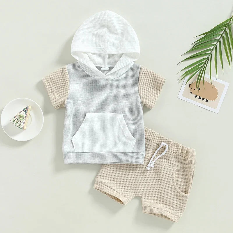 Toddler Summer Waffle Knit Outfit Set