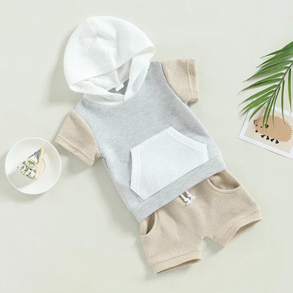 Toddler Summer Waffle Knit Outfit Set
