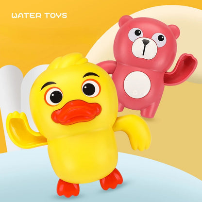 Baby Bathroom Wind-up Clockwork Cartoon Duck Shark Puffer Fish Animal Swimming Water Play Bath Toys Bathroom Baby Shark