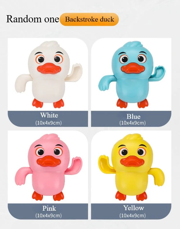 Baby Bathroom Wind-up Clockwork Cartoon Duck Shark Puffer Fish Animal Swimming Water Play Bath Toys Bathroom Baby Shark