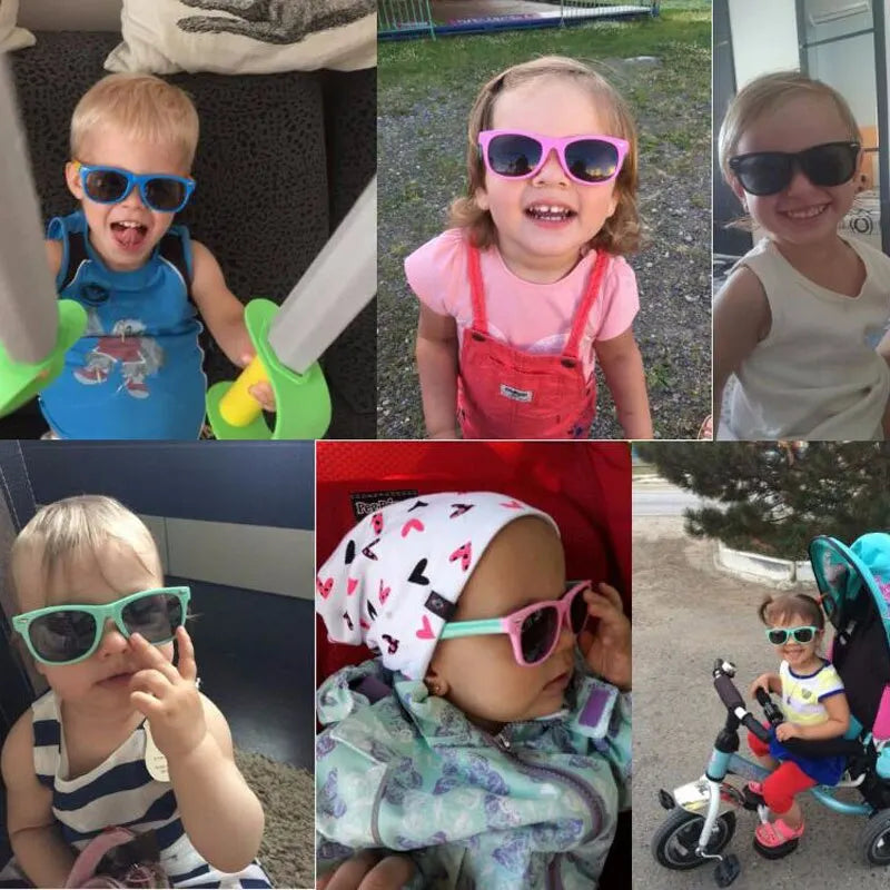 Baby Sunglasses with Glasses Box Boys Girls Outdoor Goggles Sun Glasses AC Lens Safety Glasses and Cases Gift for Kids