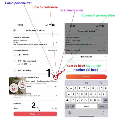 Baby Girl First Christmas Ornament Personalized Baby Christmas Ornament First Xmas Keepsake Gift Photography Accessories