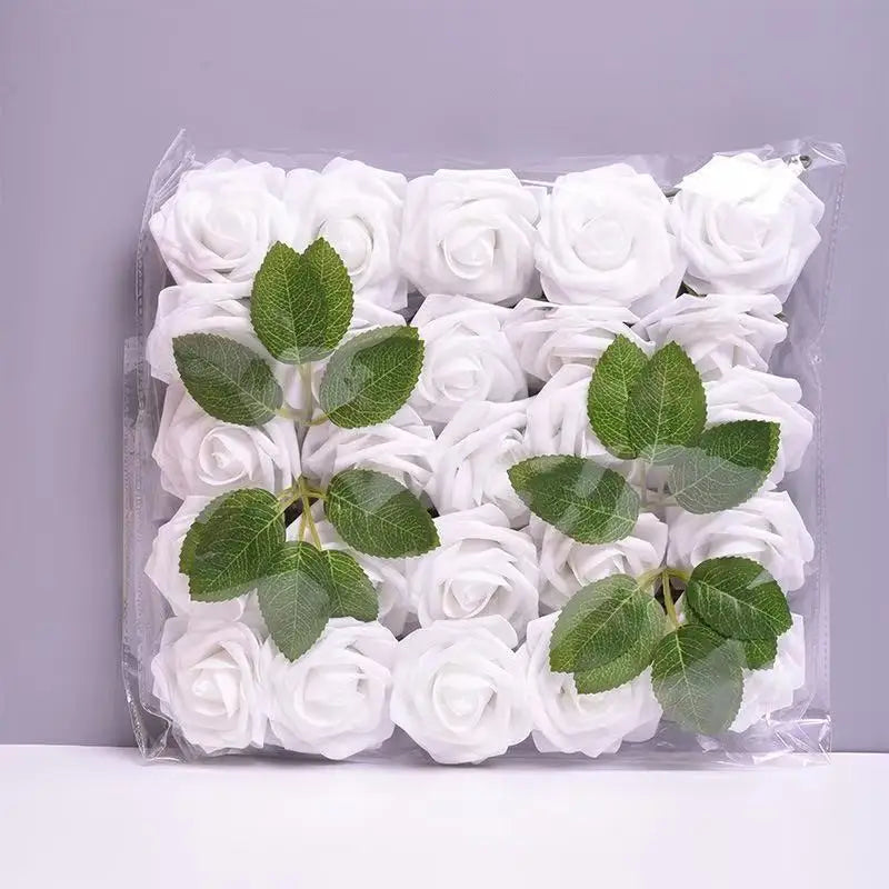 25pcs Artificial Flowers, Fake Flowers Roses W/stem For DIY Wedding Bouquets Centerpieces Arrangements Party Home Decorations