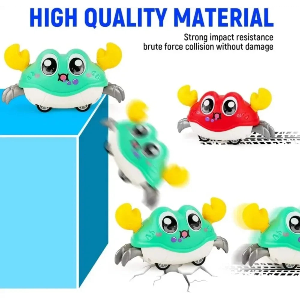 Children's Fun Double Return Force Left and Right Shake Simulation Crab Toy Baby Running Bubble Simulation Crab Crab Crawling