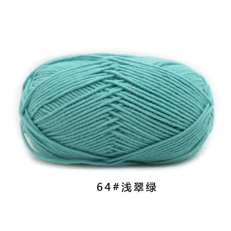 Likeecords 4-Strand  Milk Cotton Knitting Wool Yarn 60g/roll Soft Baby Yarn For Crochet Craft Sweater Hat Dolls