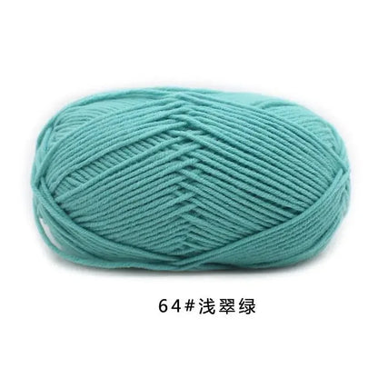 Likeecords 4-Strand  Milk Cotton Knitting Wool Yarn 60g/roll Soft Baby Yarn For Crochet Craft Sweater Hat Dolls