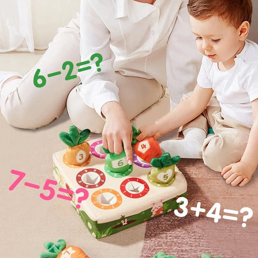 Baby Carrot Harvest Game Montessori Toy Pull Turnip Toddler Motor Skills Training Color Learning Educational Toys For Children