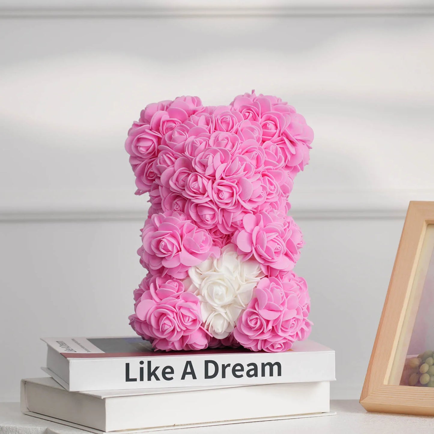 1PC Artificial Flower Eternal Rose Teddy Bear Mother's Day Birthday Valentine's Day Anniversary Gift Home Decoration