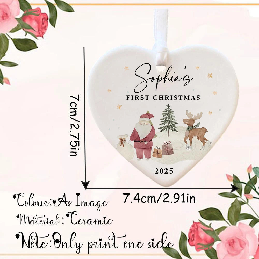 Baby Girl First Christmas Ornament Personalized Baby Christmas Ornament First Xmas Keepsake Gift Photography Accessories