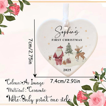 Baby Girl First Christmas Ornament Personalized Baby Christmas Ornament First Xmas Keepsake Gift Photography Accessories