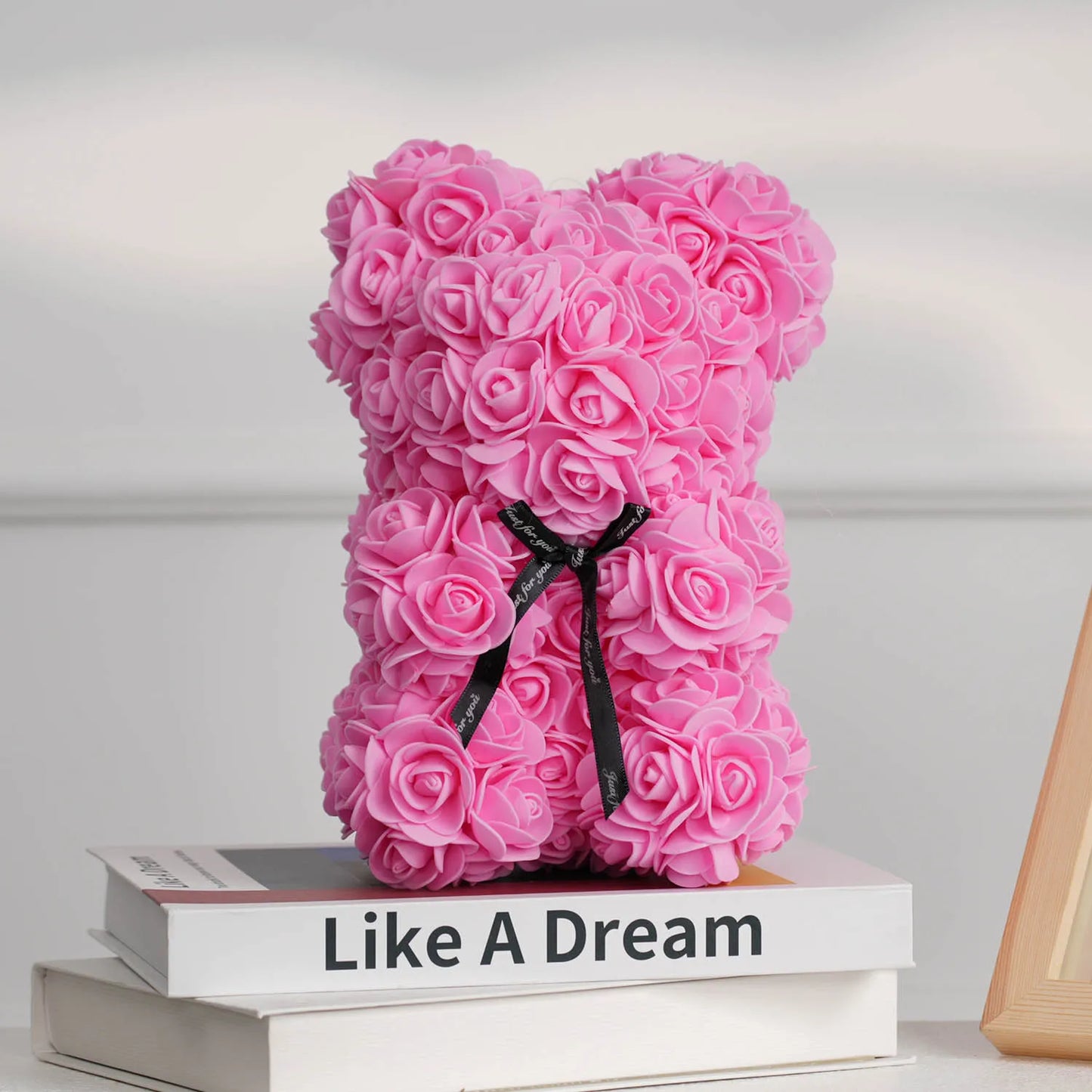 1PC Artificial Flower Eternal Rose Teddy Bear Mother's Day Birthday Valentine's Day Anniversary Gift Home Decoration