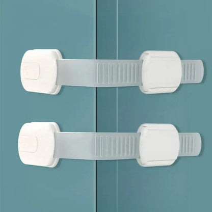 5/10pc Child Safety Strap Locks Baby Locks for Cabinets and Drawers Adhesive Pads Toilet Fridge & More No Installation Required