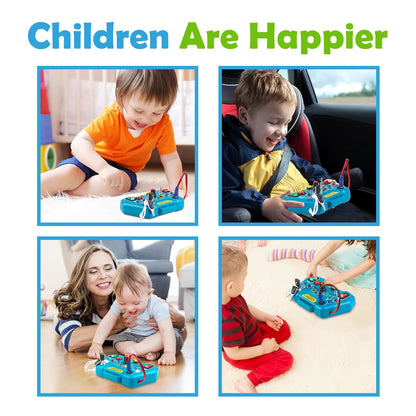 1pcs Montessori Busy Board Toys for Toddlers Gifts for 3 Year Old Baby Boys Girls Educational Learning Toys Travel Comfort Toys