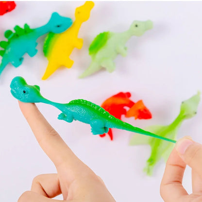 5-20Pcs Colorful Finger Catapult Dinosaur Games Kids Birthday Baby Shower Party Favor Giveaway Christmas Carnival Party Gift