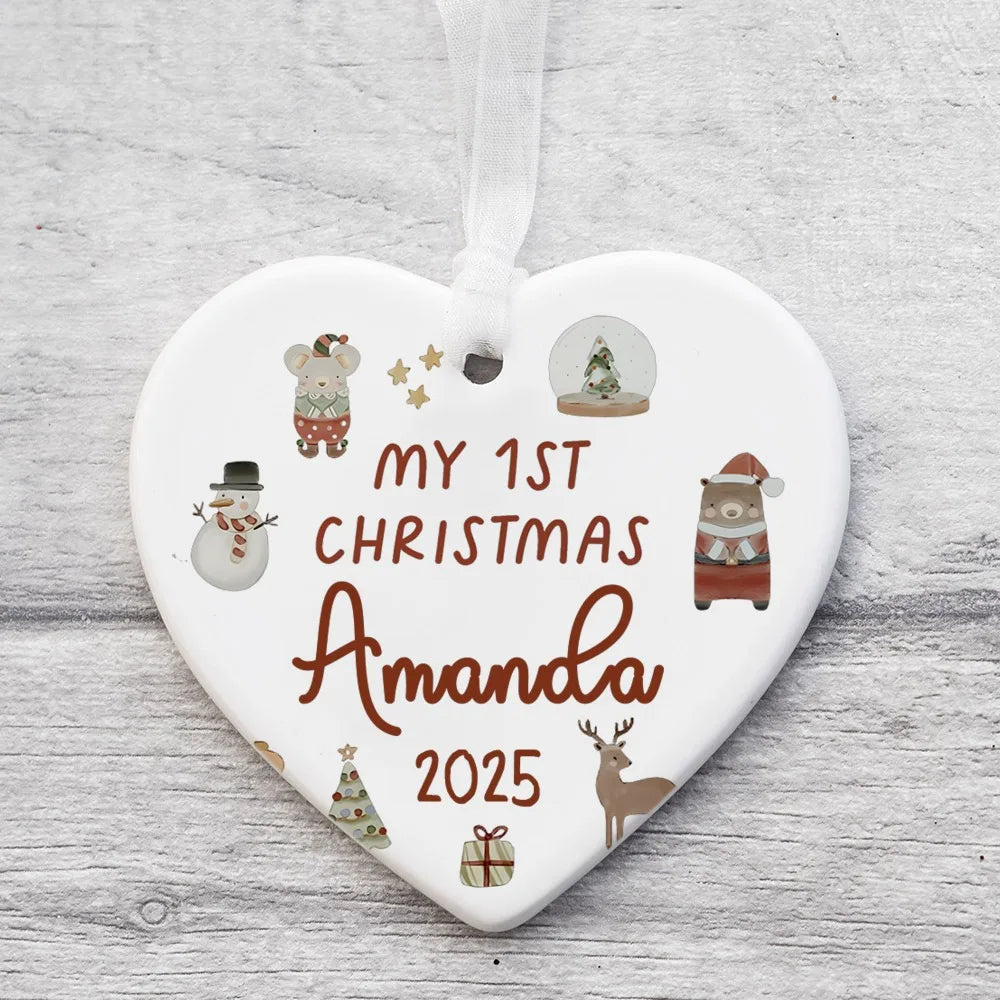 Baby Girl First Christmas Ornament Personalized Baby Christmas Ornament First Xmas Keepsake Gift Photography Accessories
