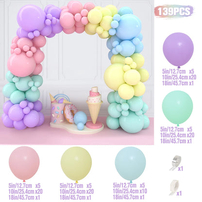 Colorful Macaron Balloons Garland Arch Kit Wedding Birthday Party Decor Kids Birthday Wedding Supplies Latex Ballon Baby Shower