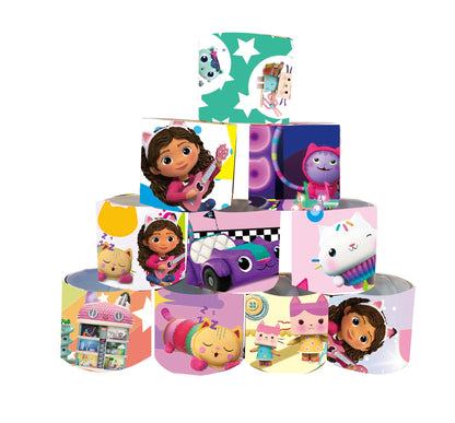 Gabby Dollhouse Slap Bracelets Cats Party Favors Birthday Party Gifts Baby Shower Decorations Snap Band for Kids Girls