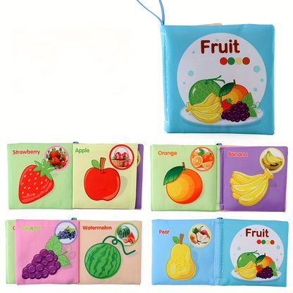 [Soft Baby Books] 8, 5 & 3 Soft Cloth Baby Book Sets | Cognitive Cloth Books, Tear-Resistant And Washable, Vivid Fruit, Animal And Ocean Themes, Early Education, Perfect Christmas Birthday Gifts
