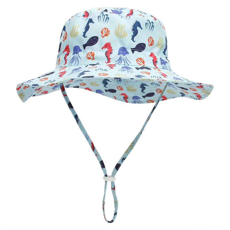 Summer Baby Sun Hats for Girls And Boys, Beach Bucket Hats for Ages 0-8.
