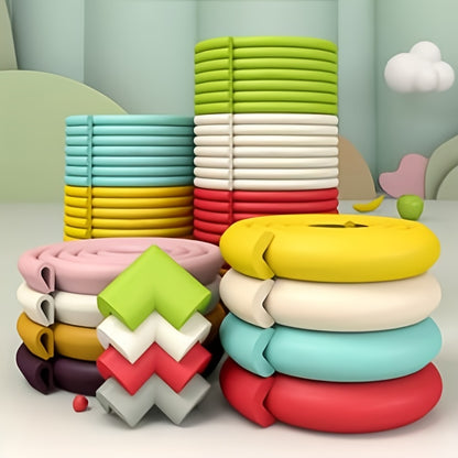Proofing Edge And Corner Guard Protector Set, 6.5 Feet Edges & 2 Foam Corners, Furniture And Tables Child Baby Proof Bumpers , Pre-Taped Corner Cushions