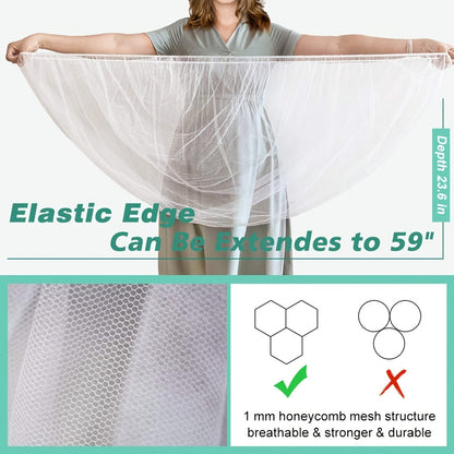 Mosquito Net for Stroller - Durable Baby Stroller Mosquito Net - Perfect Bug Net for Strollers, Bassinets, Cradles, Playards, Pack N Plays and Portable Mini Crib (White)