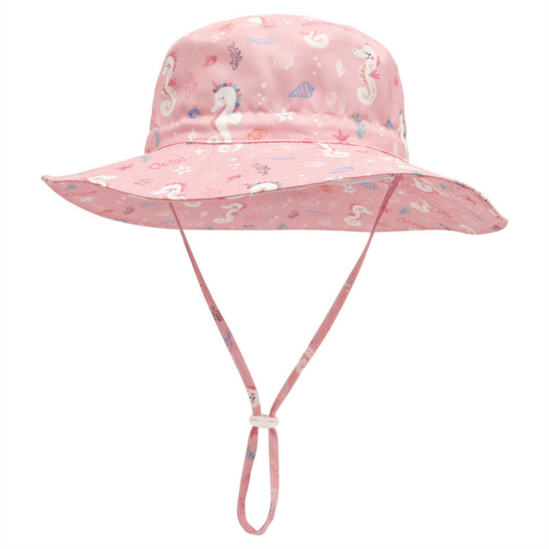 Summer Baby Sun Hats for Girls And Boys, Beach Bucket Hats for Ages 0-8.