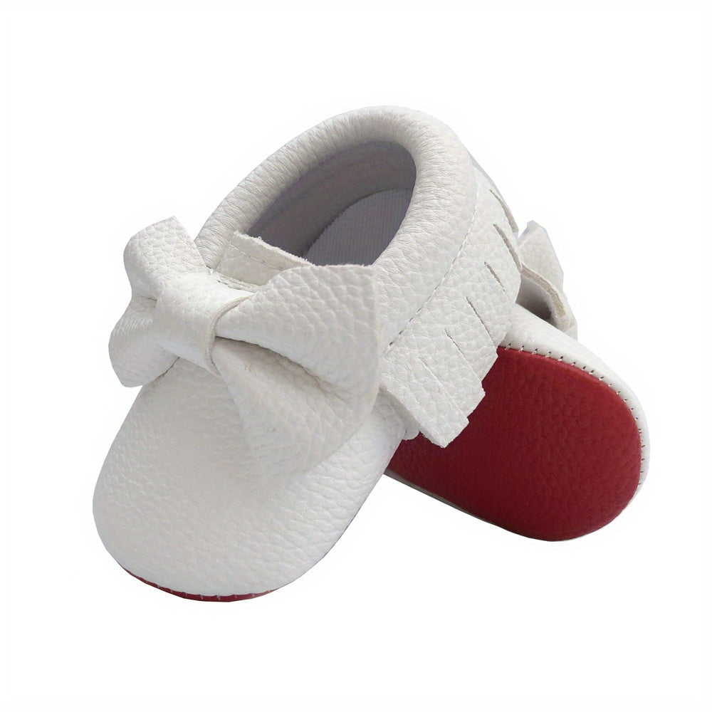 Adorable Baby Boys & Girls Crib Shoes - Super Lightweight & Ultra-Comfortable with Bowknot Decor - Ideal for First Walkers Delicate Steps!