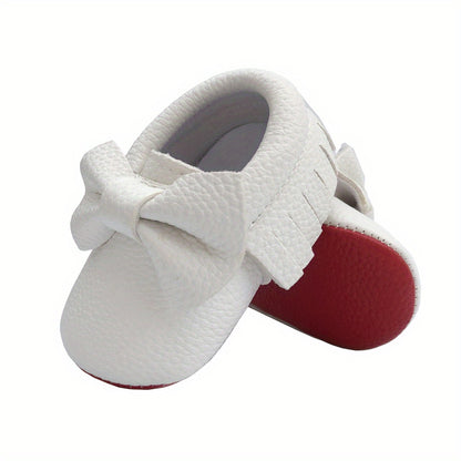 Adorable Baby Boys & Girls Crib Shoes - Super Lightweight & Ultra-Comfortable with Bowknot Decor - Ideal for First Walkers Delicate Steps!