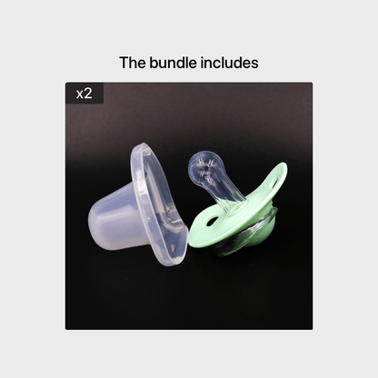 2 Options Matte Surface Baby Pacifier with Cover, Thumb & Cherry Round Shape Soother Pacifiers for Boy and Girl, Christmas Thanksgiving Day Gift