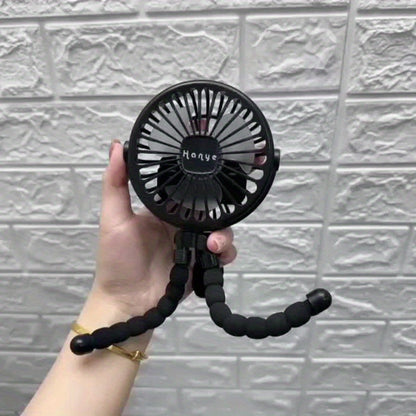 Baby Stroller Fan Hand Held Rechargeable USB Bladeless Small Folding Fans Mini Ventilator Silent Table Outdoor Cooler Neck Fan Desk Fan Christmas, Halloween, Thanksgiving Day Gift Easter Gift