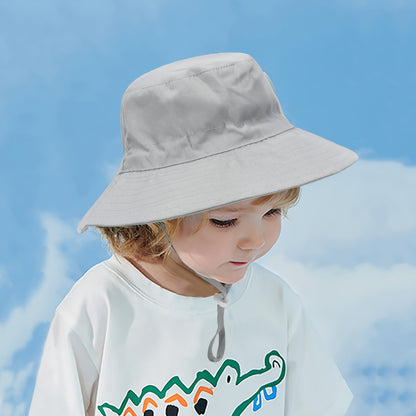Baby Solid Color Animal Dinosaur Octopus Print Bucket Hat Sunscreen Wide Brim Beach Basin Hat For Girls And Boys