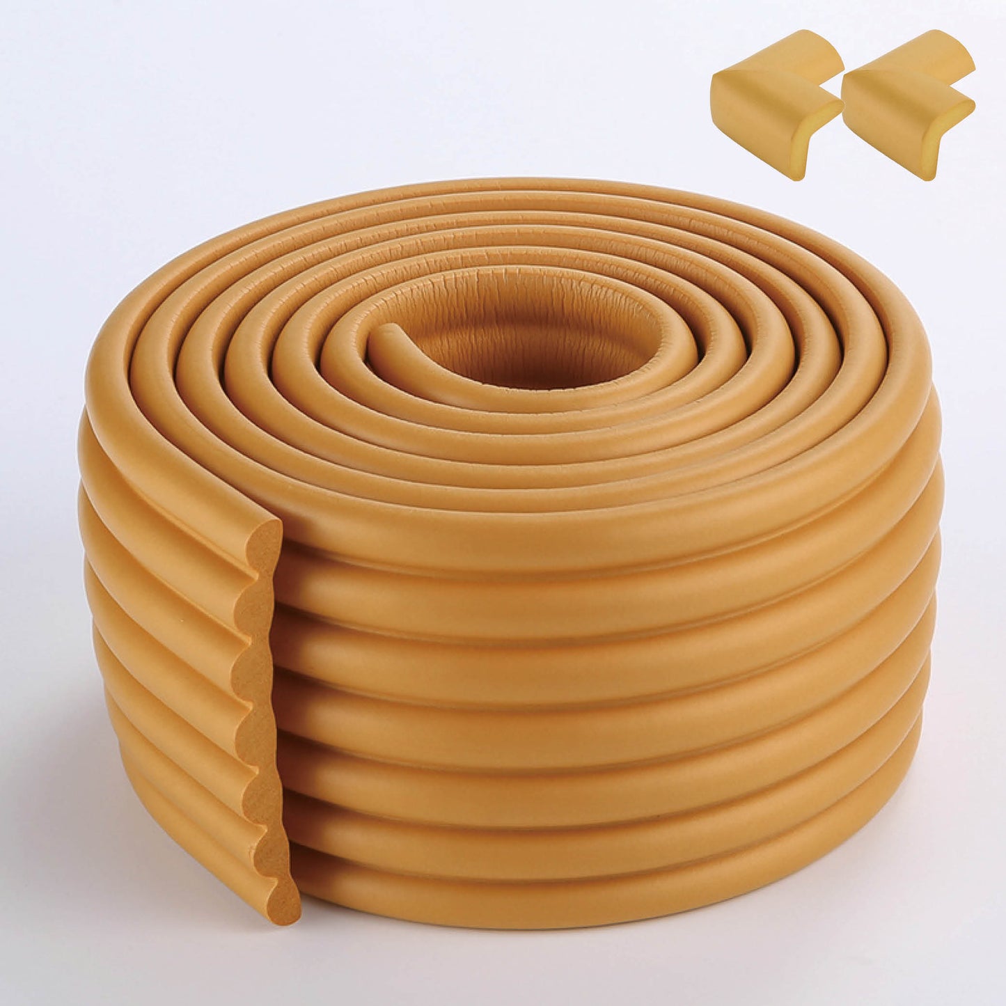 Proofing Edge And Corner Guard Protector Set, 6.5 Feet Edges & 2 Foam Corners, Furniture And Tables Child Baby Proof Bumpers , Pre-Taped Corner Cushions