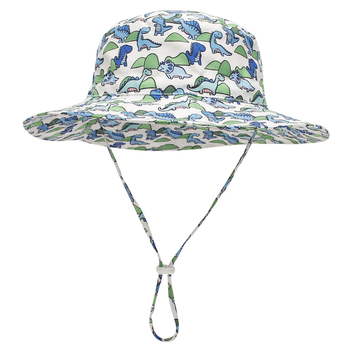 Baby Solid Color Animal Dinosaur Octopus Print Bucket Hat Sunscreen Wide Brim Beach Basin Hat For Girls And Boys