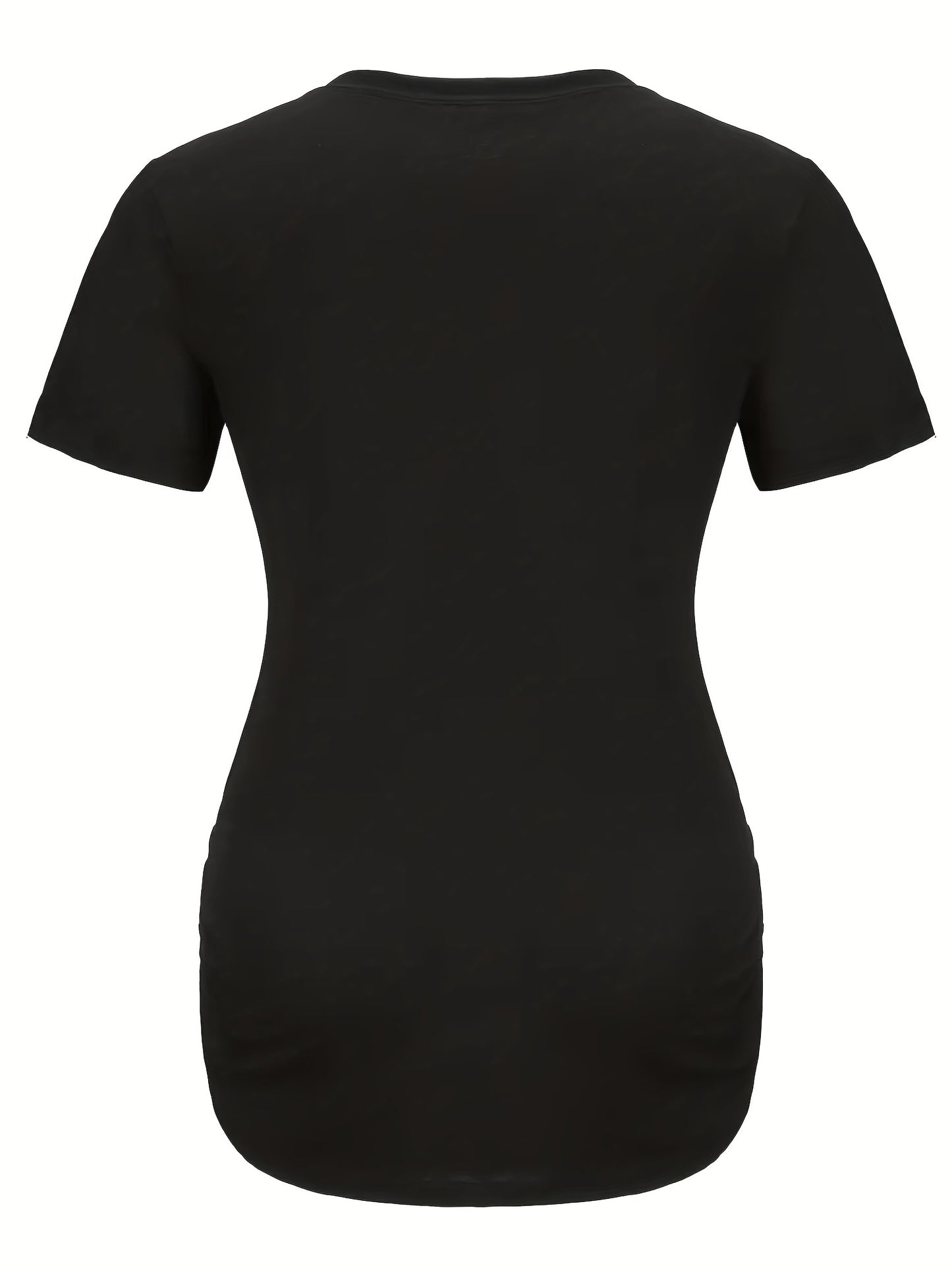 Letter Printed Short-sleeved Maternity Wear Black Maternity T-shirt With Big-eyed Baby Pattern