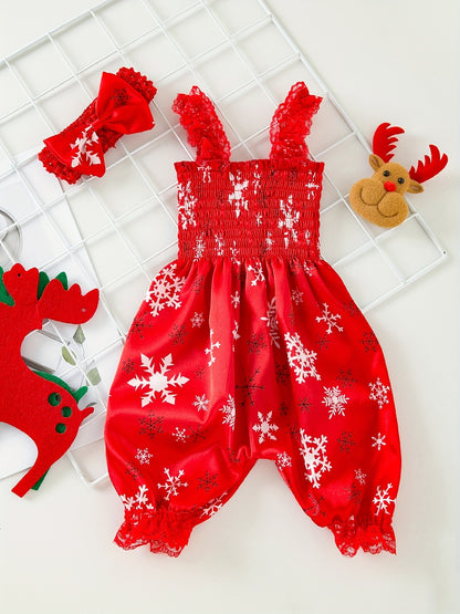 2pcs Baby Girl Summer Outfit Set - Sleeveless Smock Dress & Matching Hair Clips, Lightweight White & Blue Floral Romper, Non-Stretch Breathable Fabric for Photoshoots, Beach & Casual Attire (Hand Washable), Perfect for Outdoo